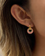 Pink Donut Hoop Earring