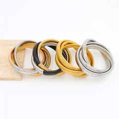 3 Twisted Flexi Bangle