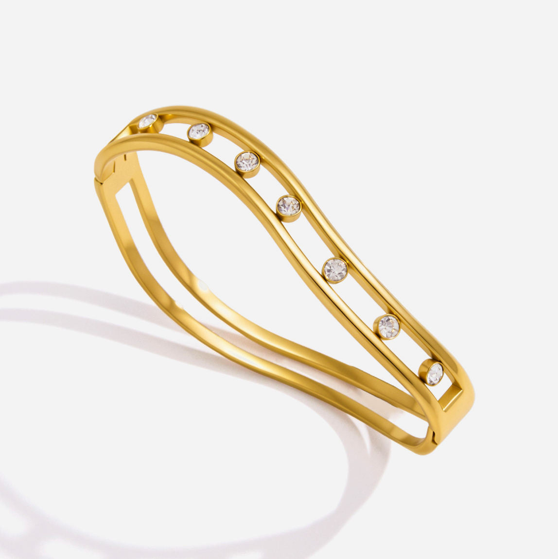 Wavy Lumina Kada Bangle