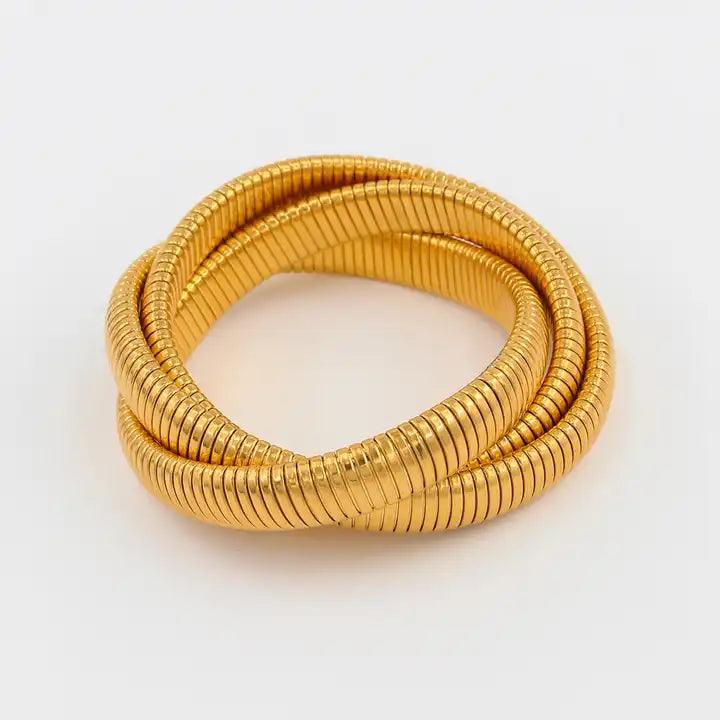 3 Twisted Flexi Bangle