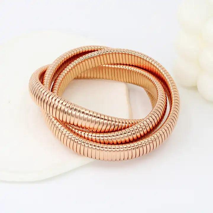 3 Twisted Flexi Bangle