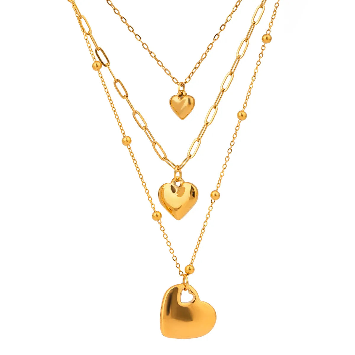 Triple Layered Heart Necklace