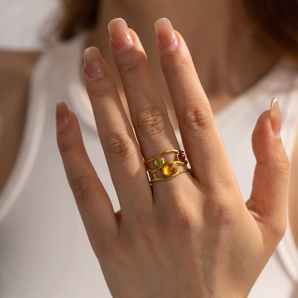 Wavy Galaxy Resizable Ring