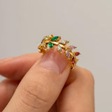 Thazhampoo Multi-Color Resizable Ring