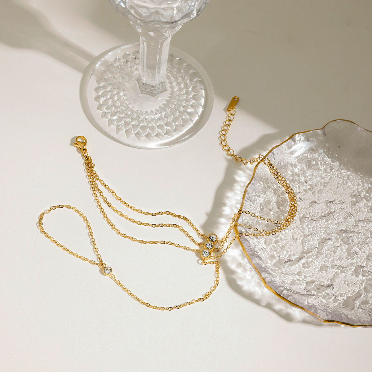 Sparkle Layered Hand Chain