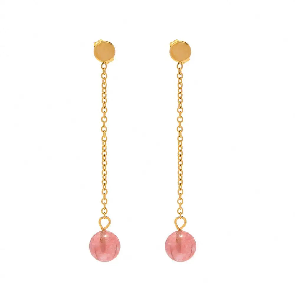 Orb Pink Dangling Earring