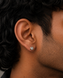 Hexagon Diamond Stud Earring - S
