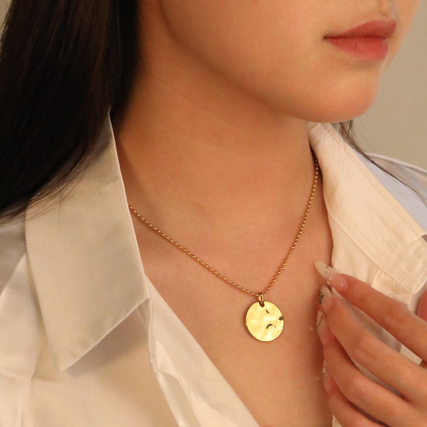 Circle Lava Necklace