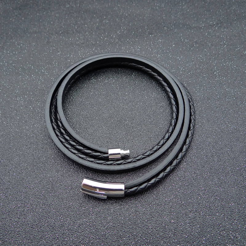 Multilayer Leather Bracelet - Black
