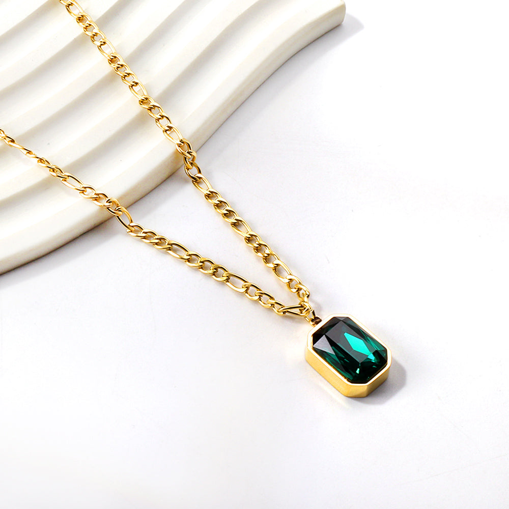 Aira Throne Necklace - Emerald