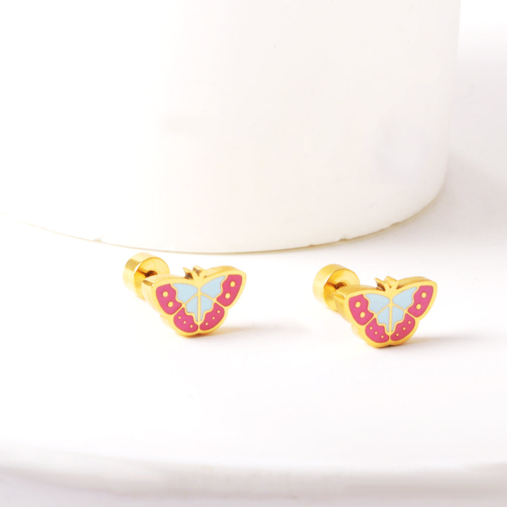 Colorful Butterfly Stud Earring