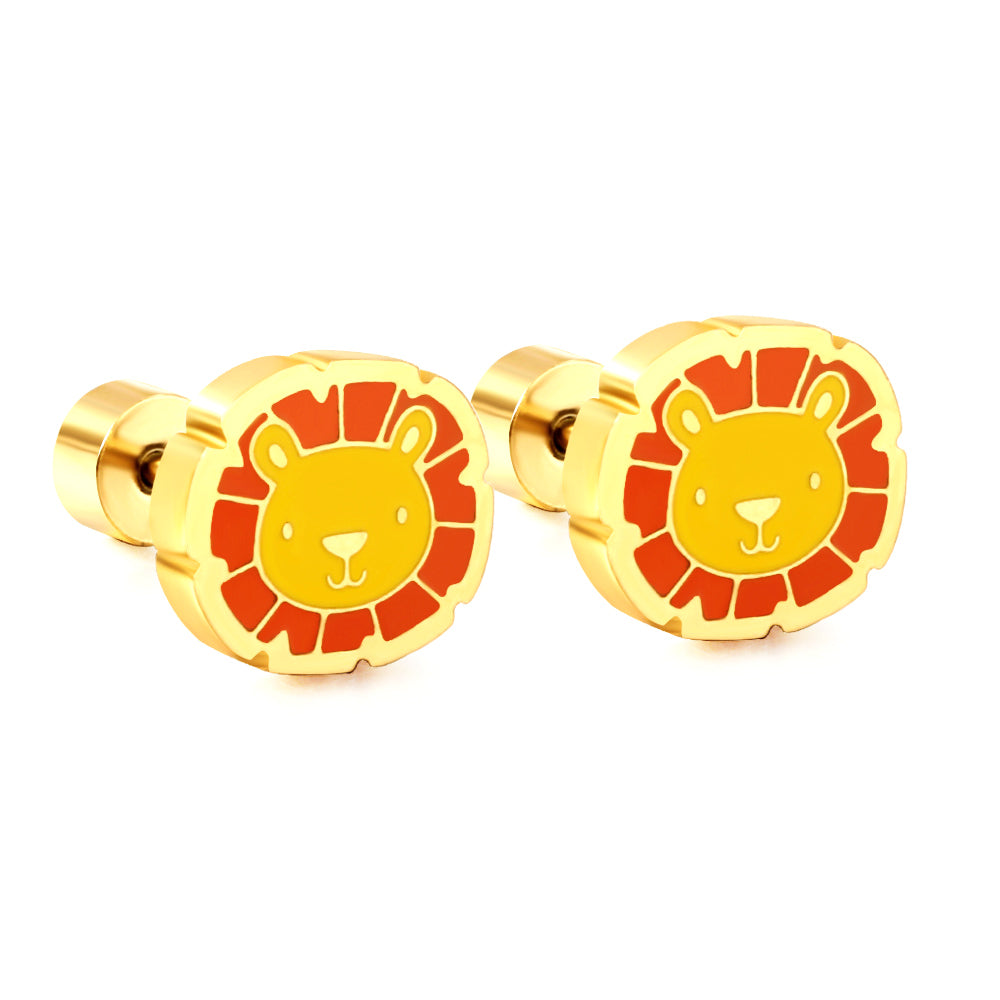 Cute Lion Stud Earring