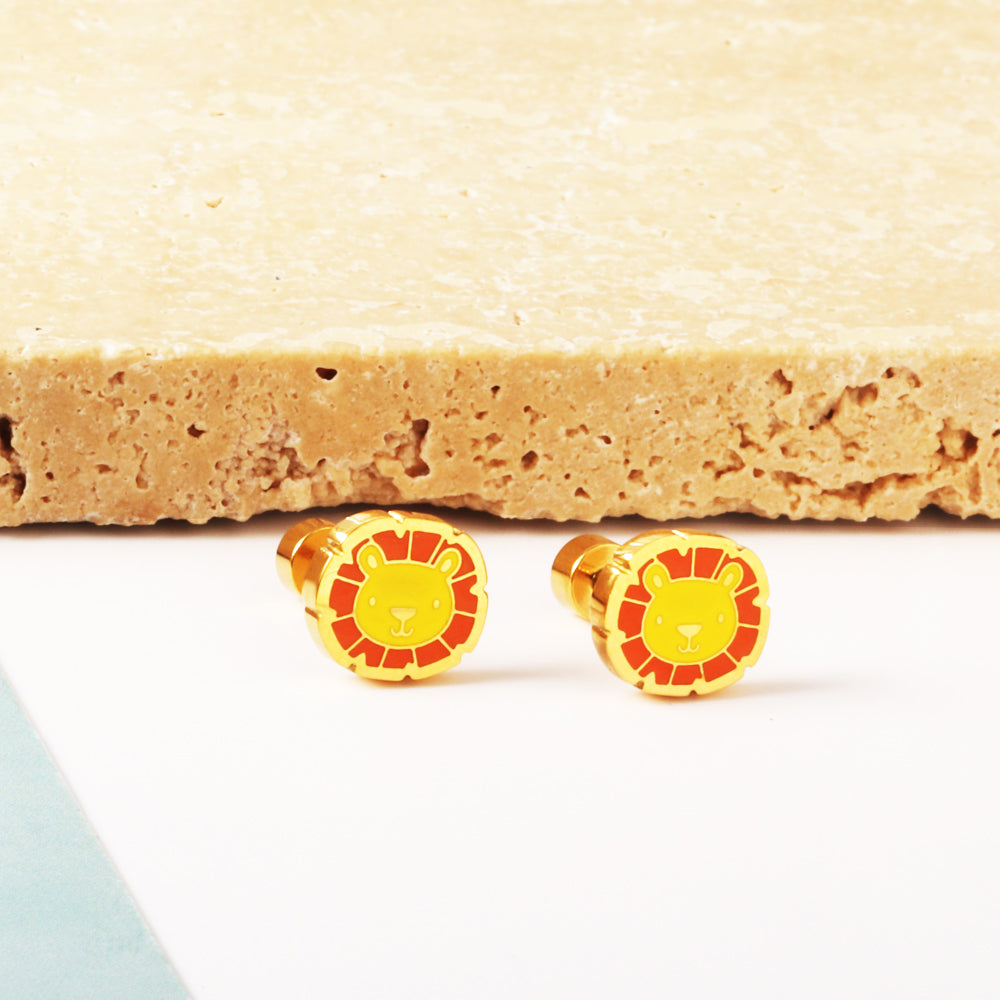 Cute Lion Stud Earring