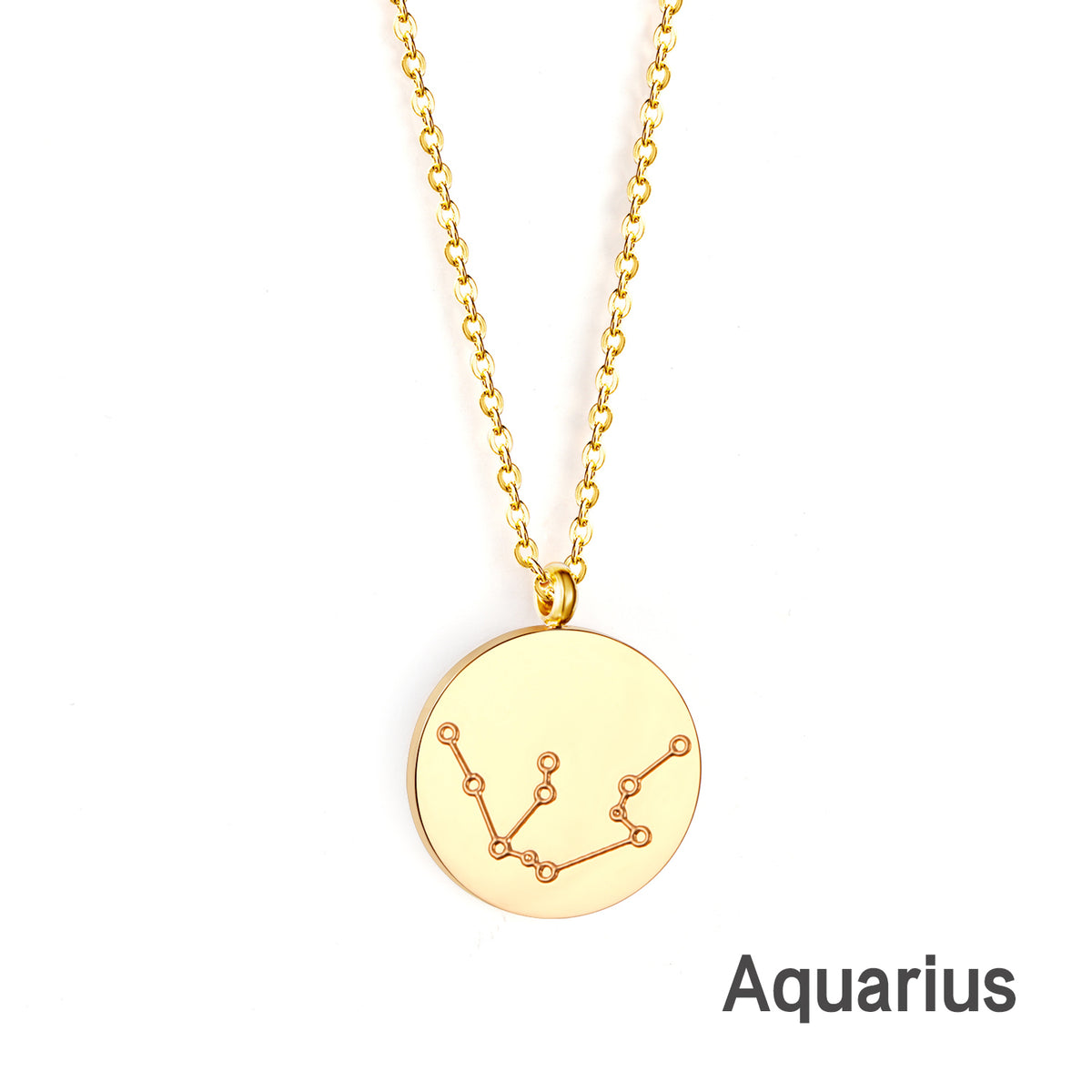 Engravable Zodiac Star Necklace - G