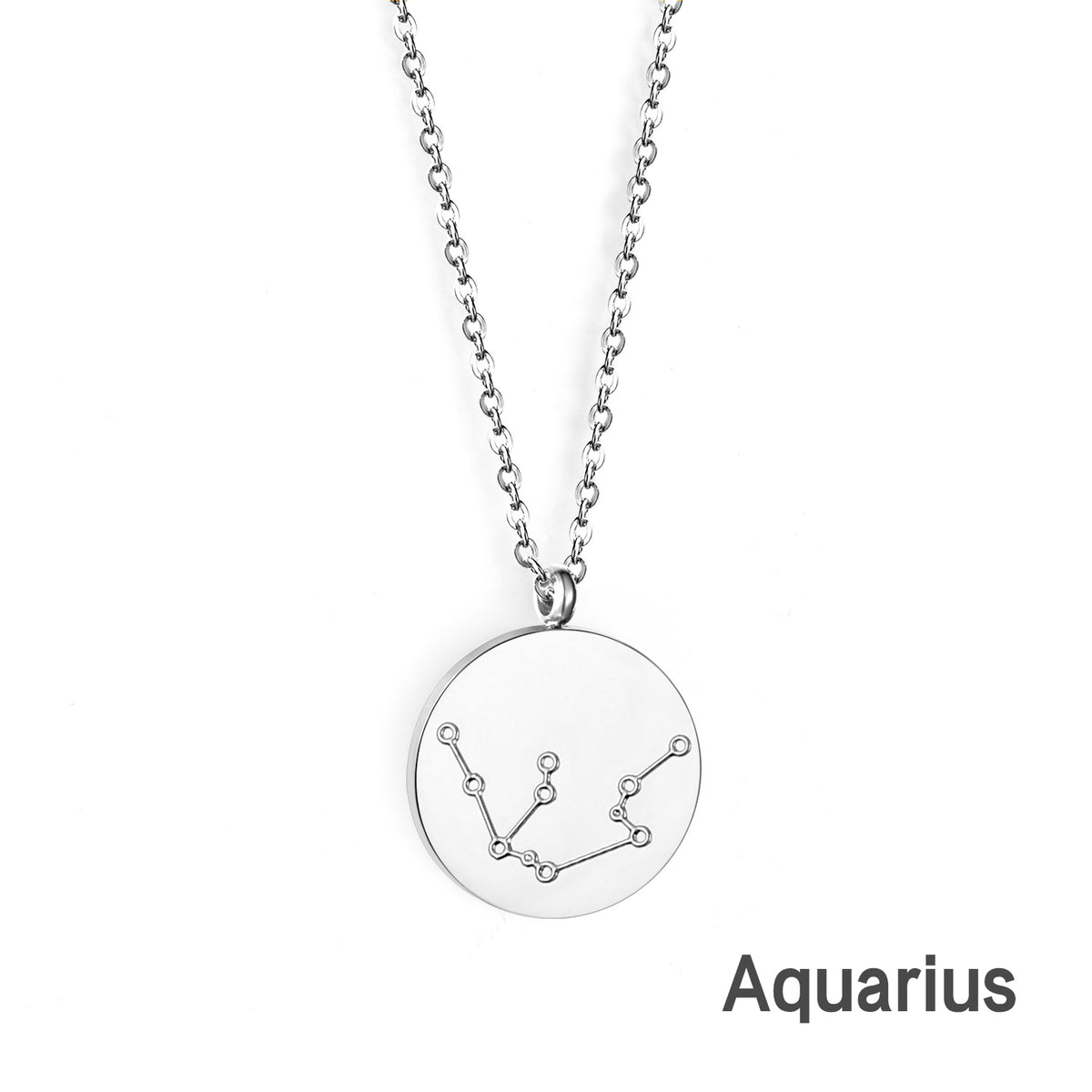 Engravable Zodiac Star Necklace - S