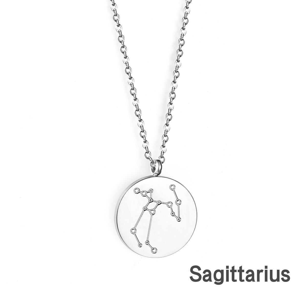 Engravable Zodiac Star Necklace - S