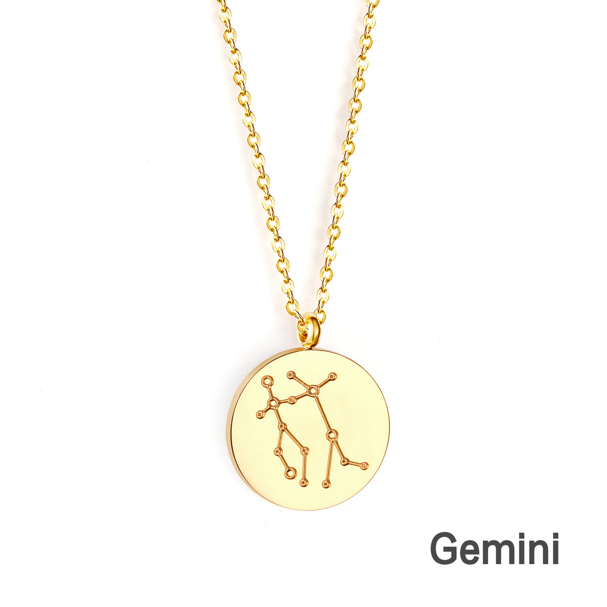 Engravable Zodiac Star Necklace - G