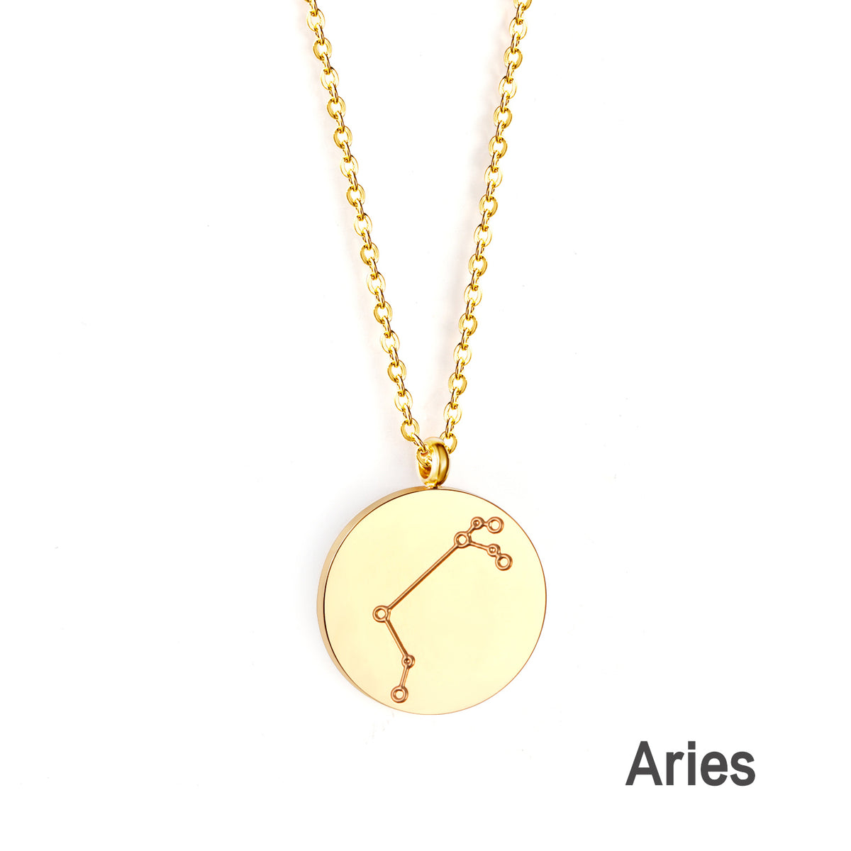 Engravable Zodiac Star Necklace - G