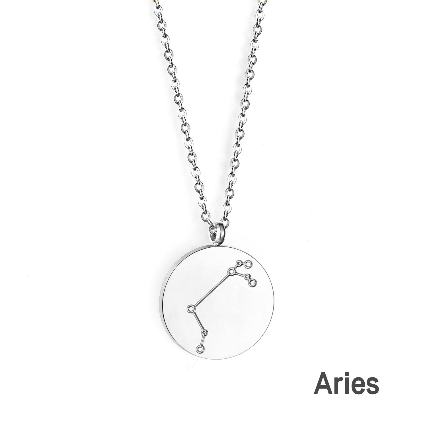 Engravable Zodiac Star Necklace - S
