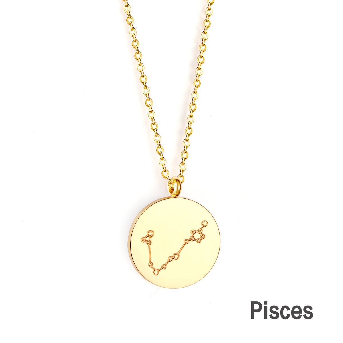 Engravable Zodiac Star Necklace - G