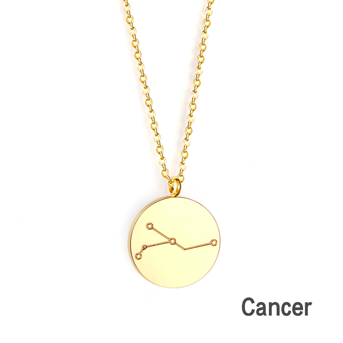 Engravable Zodiac Star Necklace - G