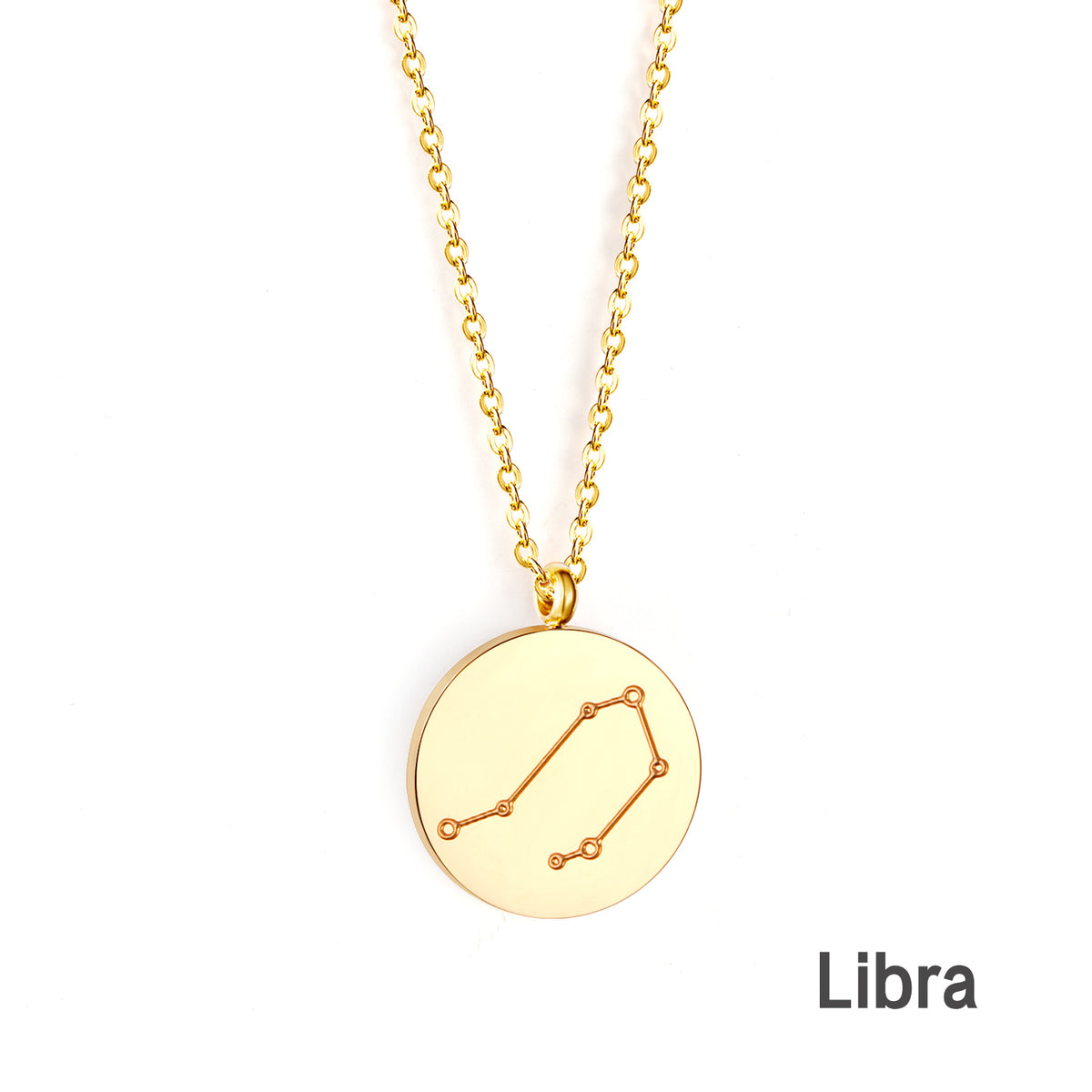 Engravable Zodiac Star Necklace - G