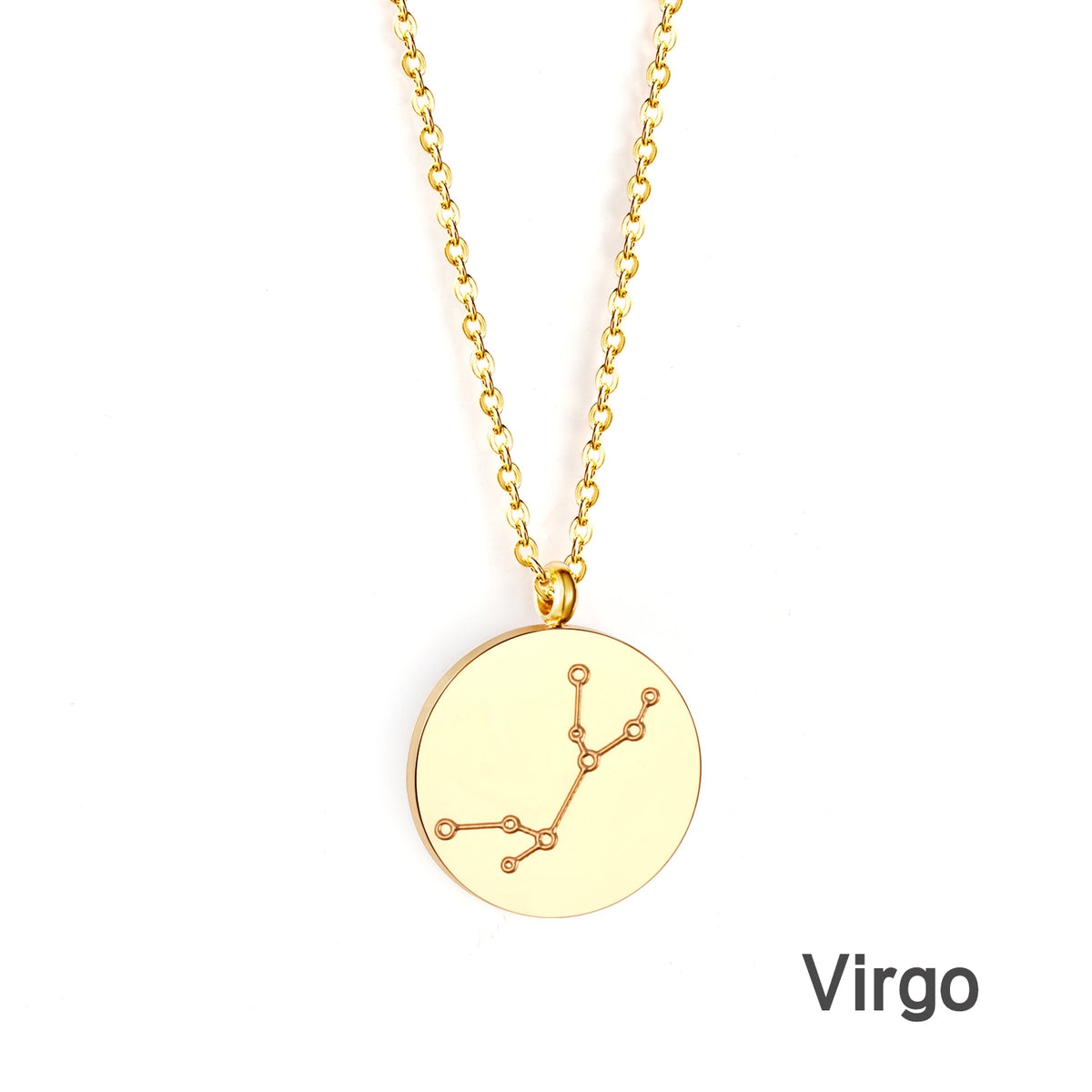 Engravable Zodiac Star Necklace - G