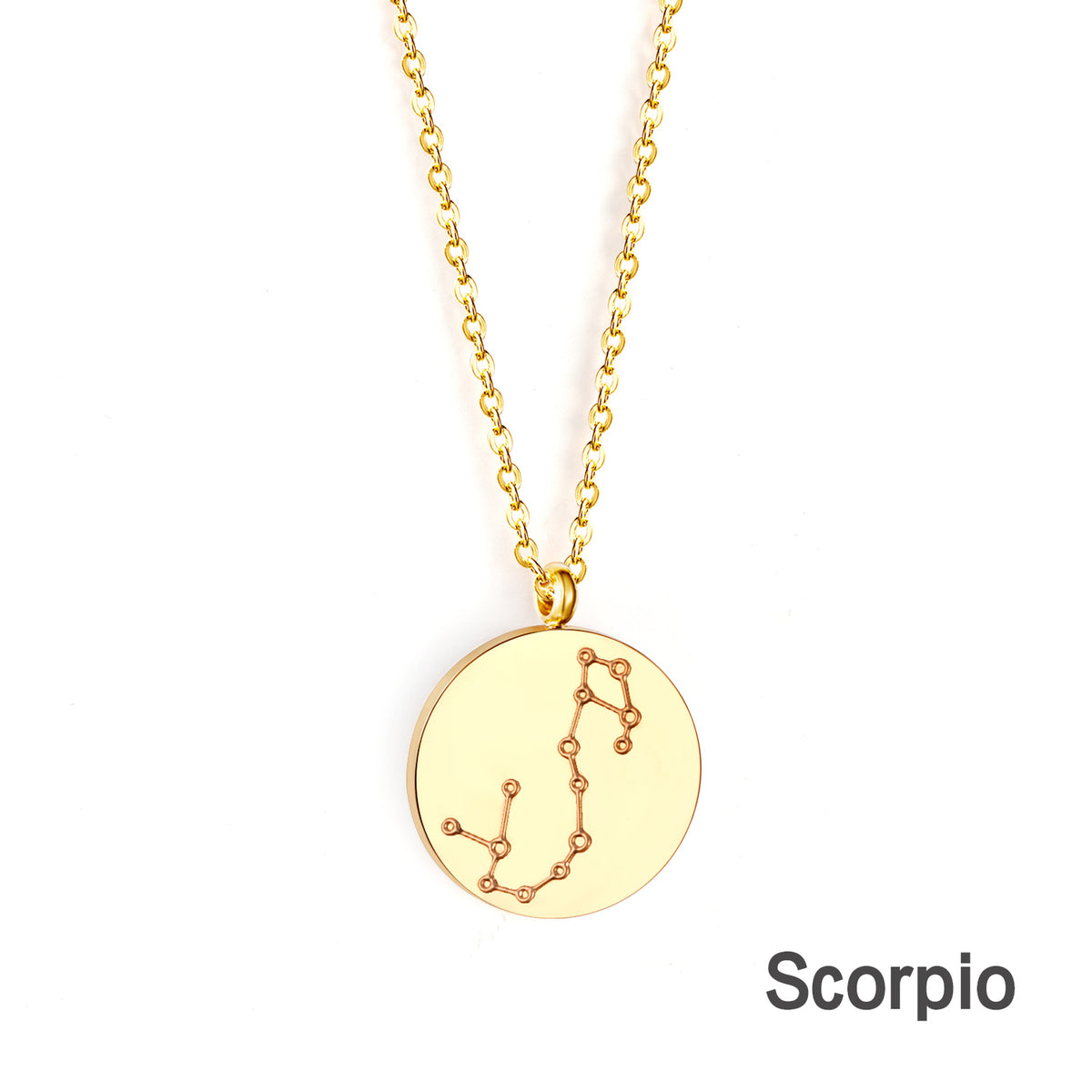 Engravable Zodiac Star Necklace - G