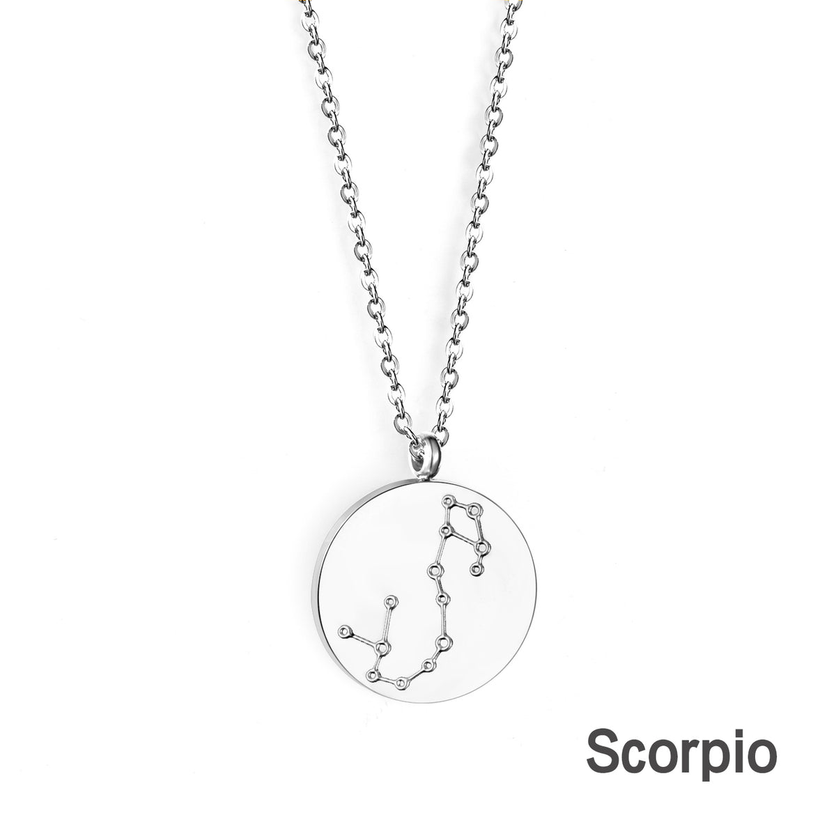 Engravable Zodiac Star Necklace - S