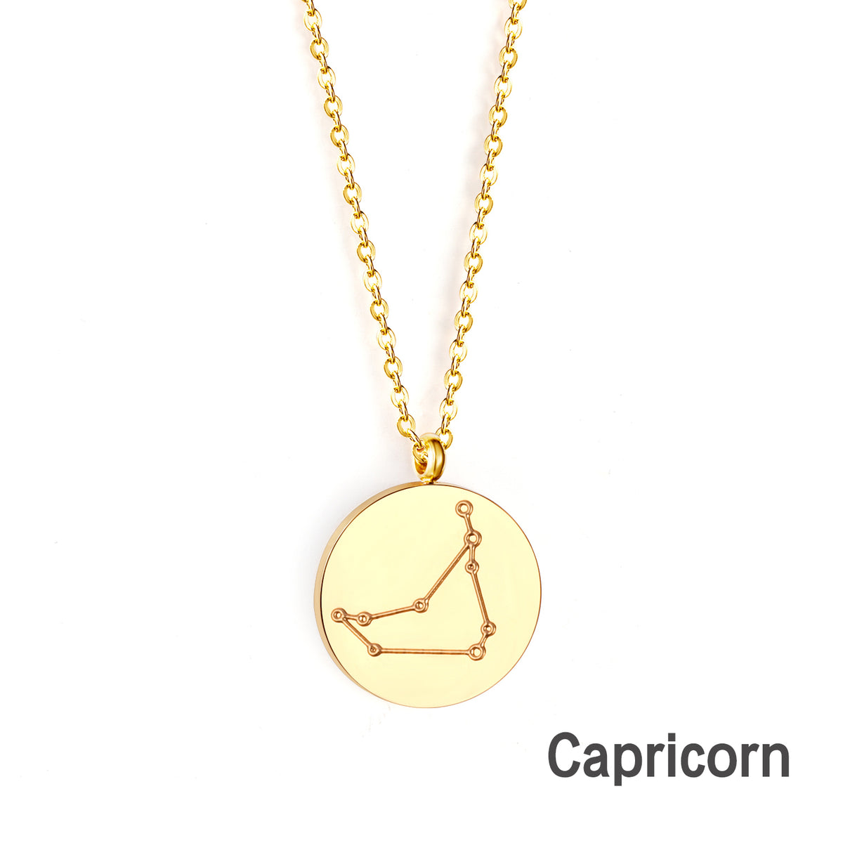 Engravable Zodiac Star Necklace - G