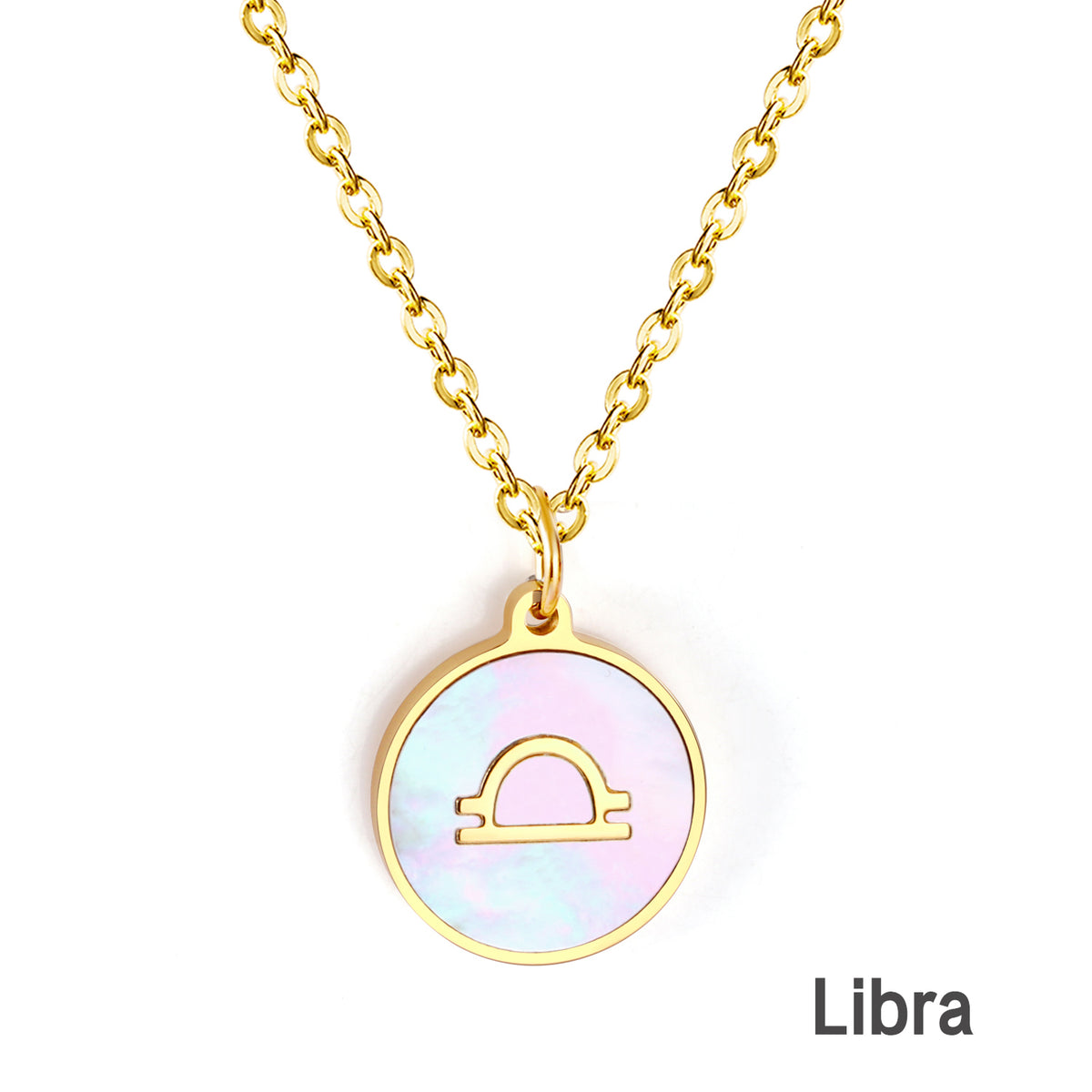 Engravable Zodiac Necklace - Gold