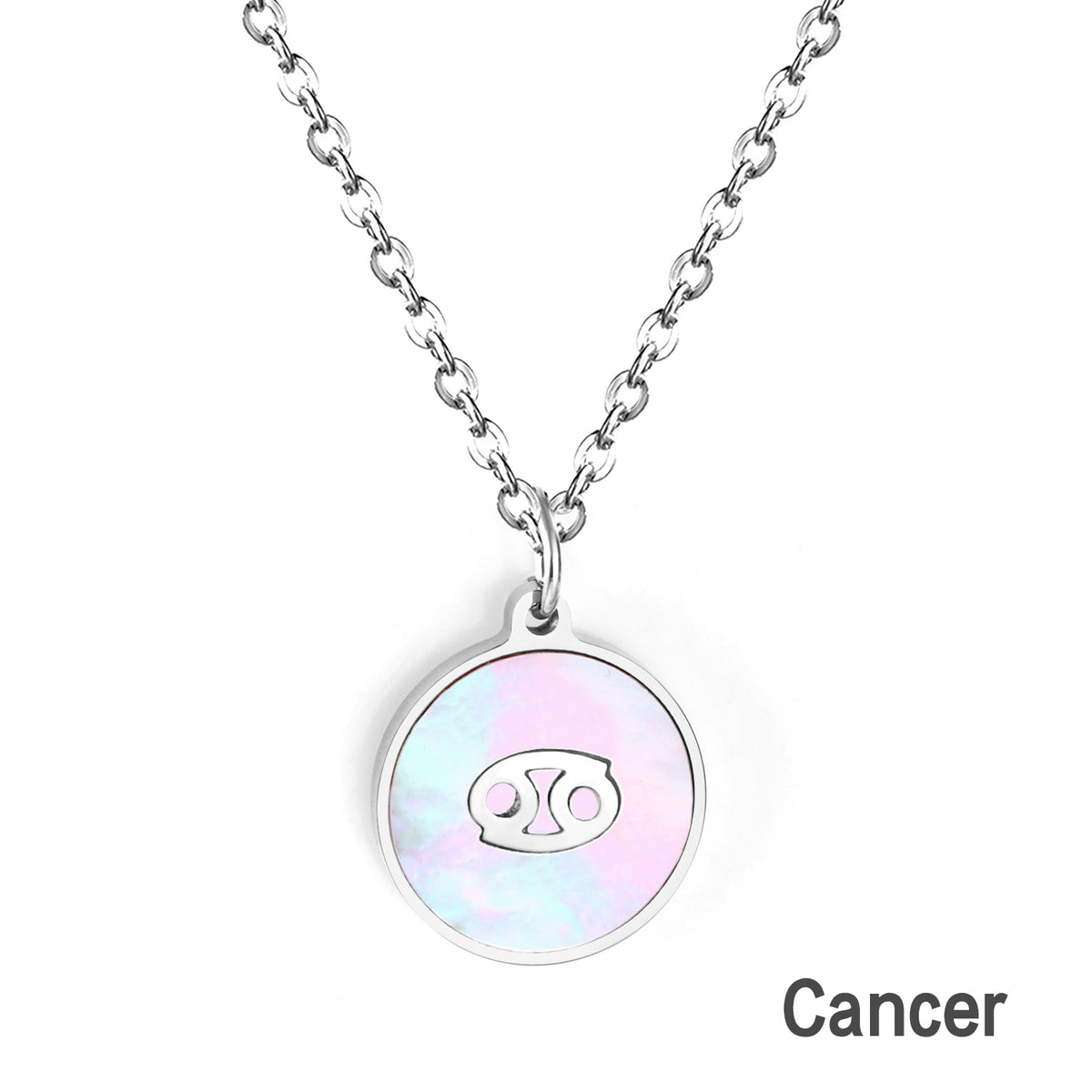 Engravable Zodiac Necklace - Silver