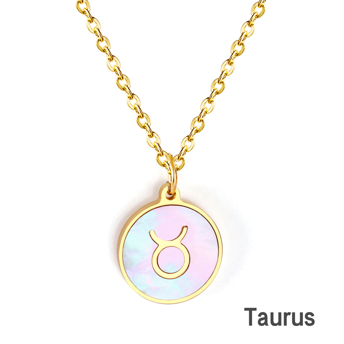 Engravable Zodiac Necklace - Gold