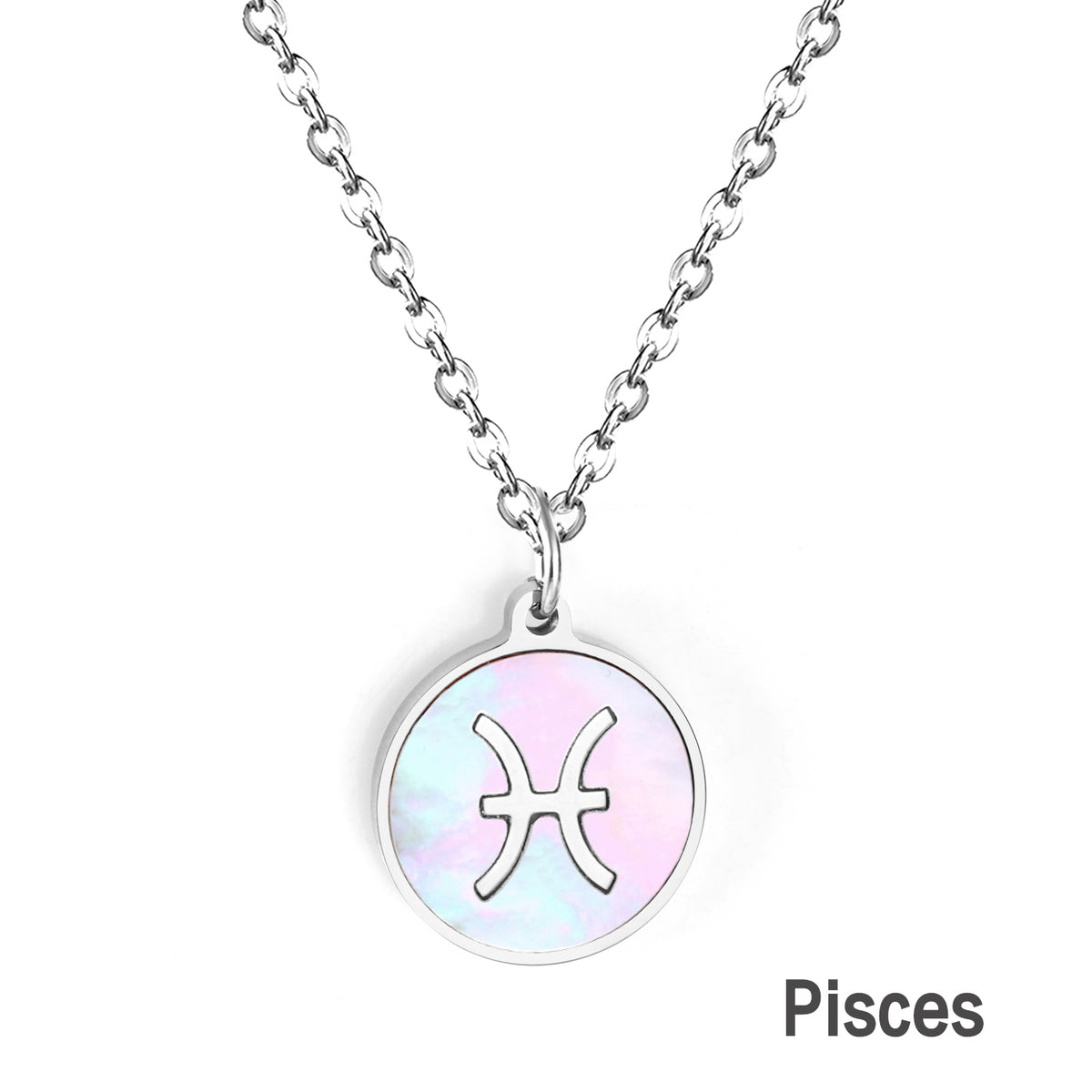 Engravable Zodiac Necklace - Silver
