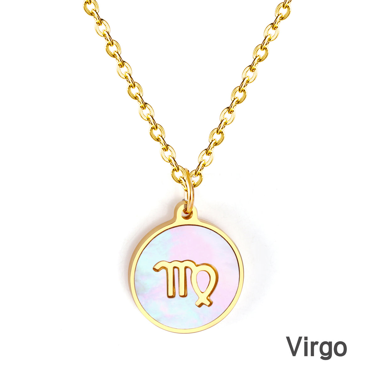 Engravable Zodiac Necklace - Gold