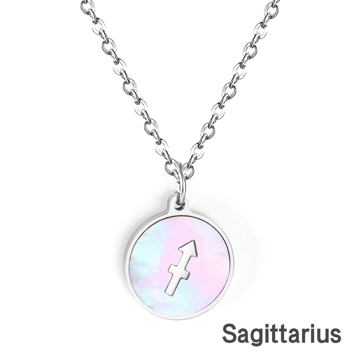 Engravable Zodiac Necklace - Silver