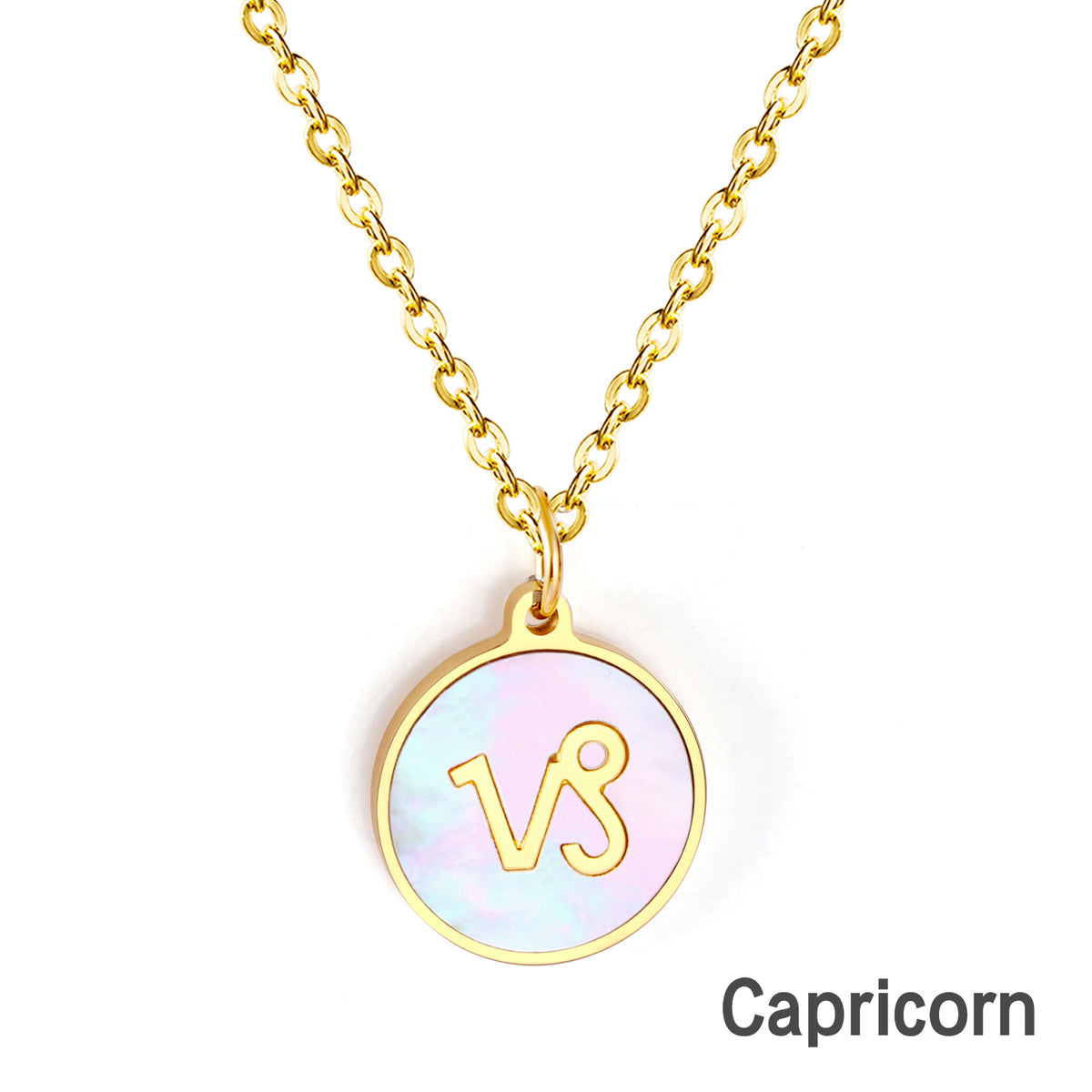 Engravable Zodiac Necklace - Gold