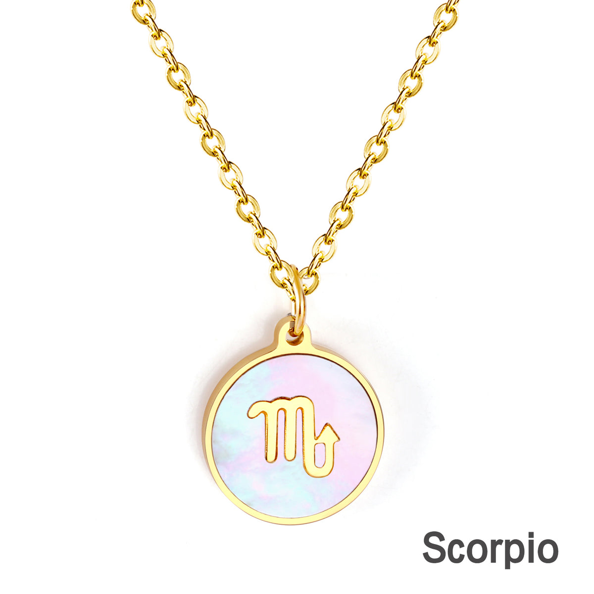 Engravable Zodiac Necklace - Gold