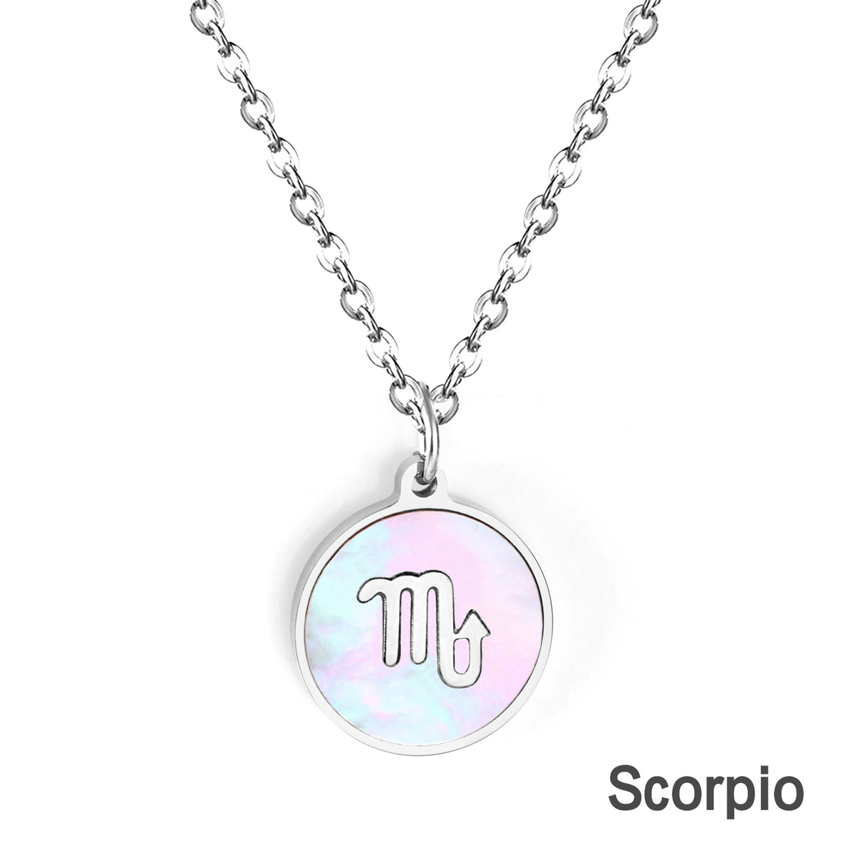 Engravable Zodiac Necklace - Silver