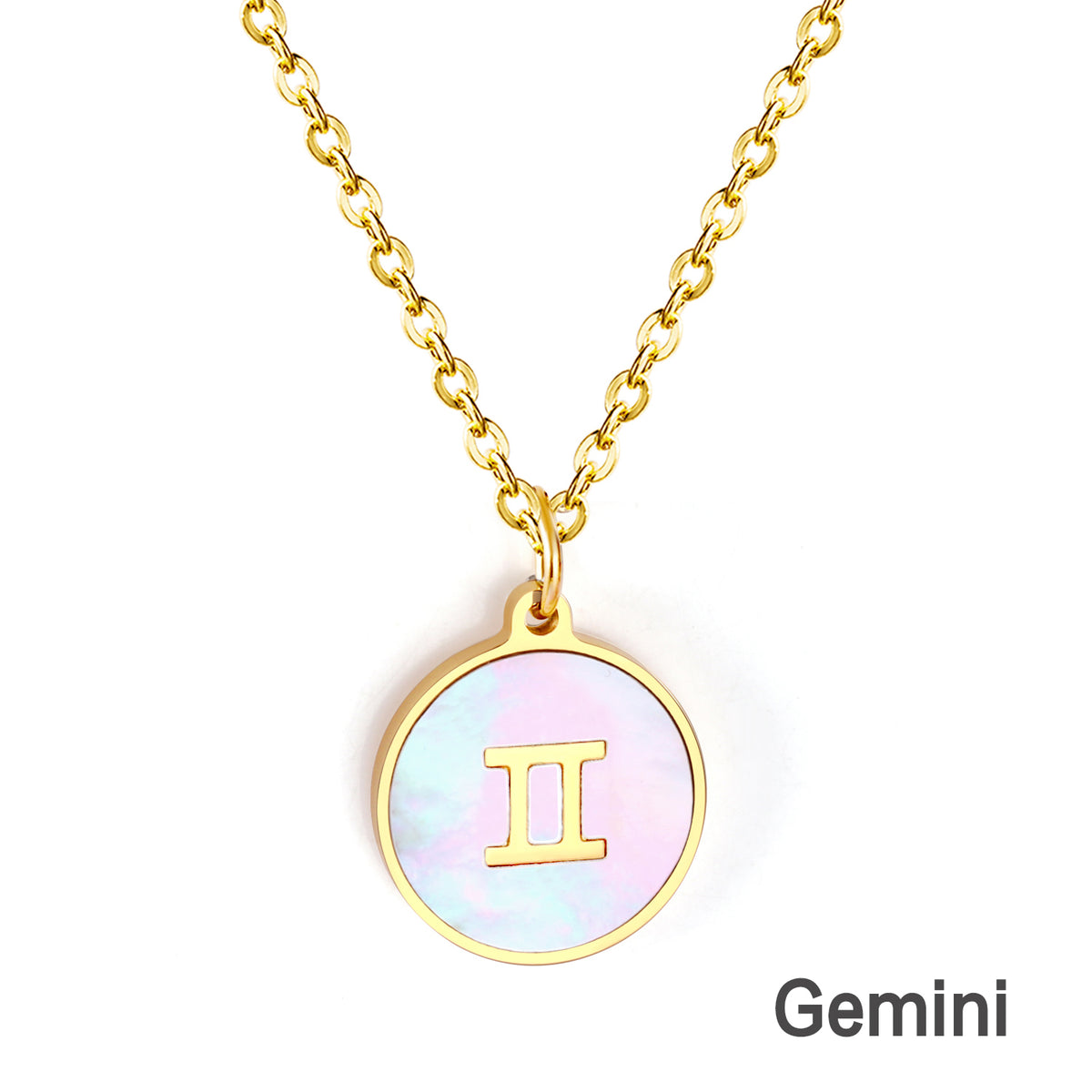 Engravable Zodiac Necklace - Gold