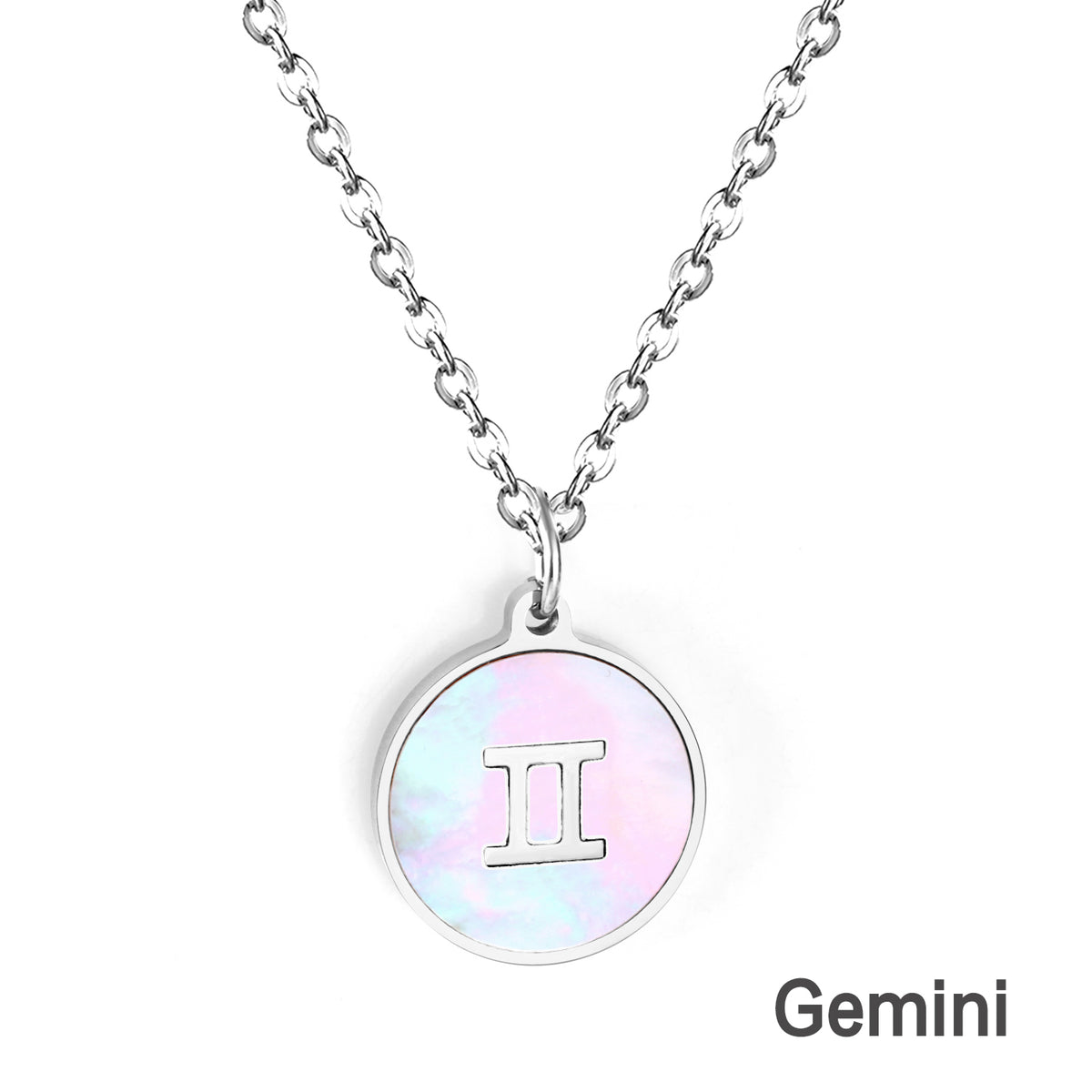 Engravable Zodiac Necklace - Silver
