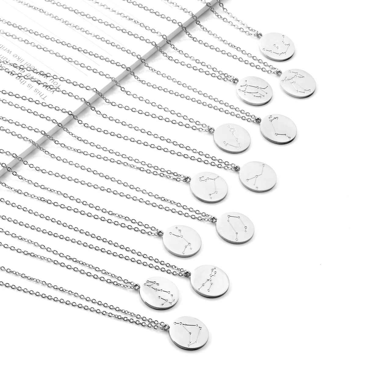 Buy silver constellation necklaces.
