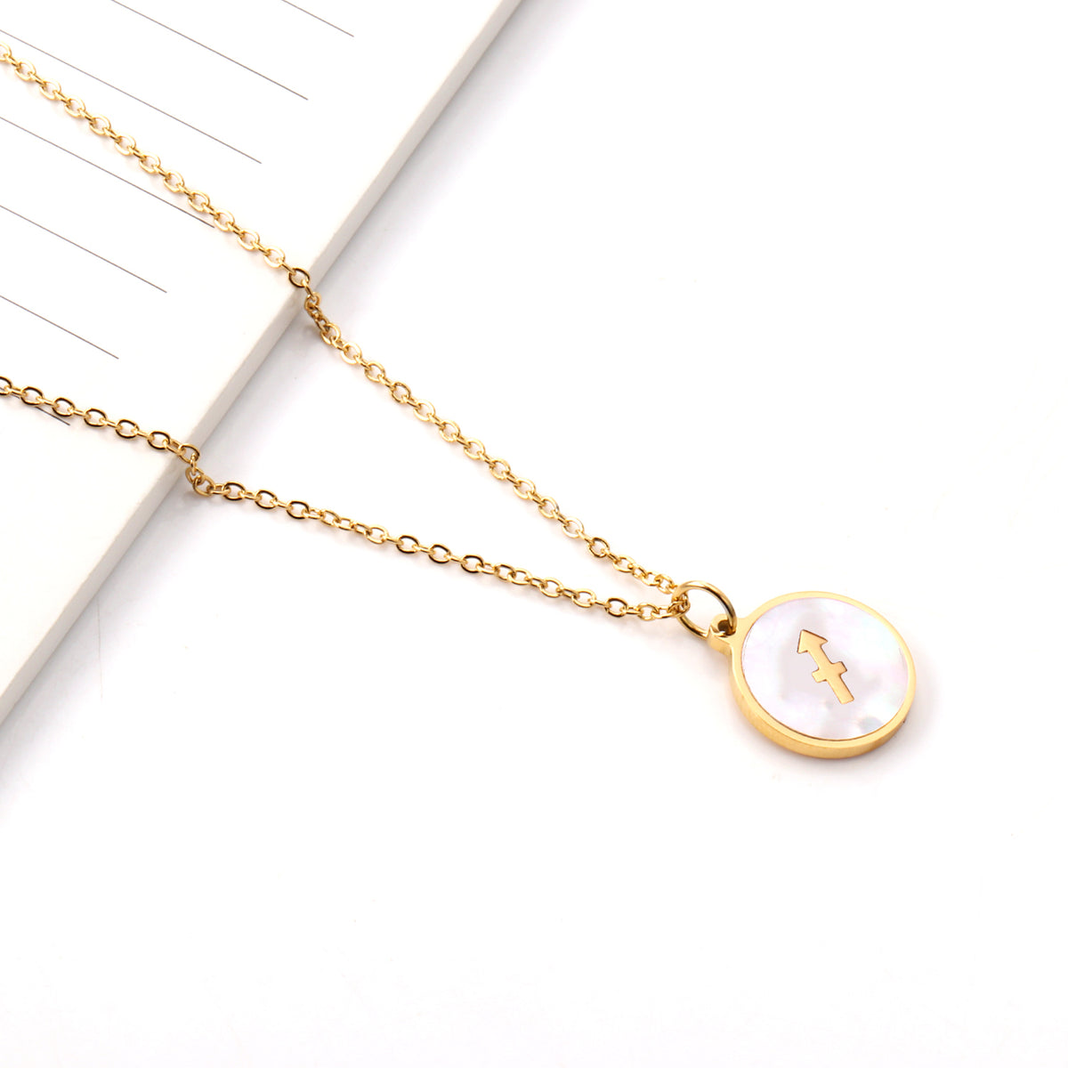 Engravable Zodiac Necklace - Gold