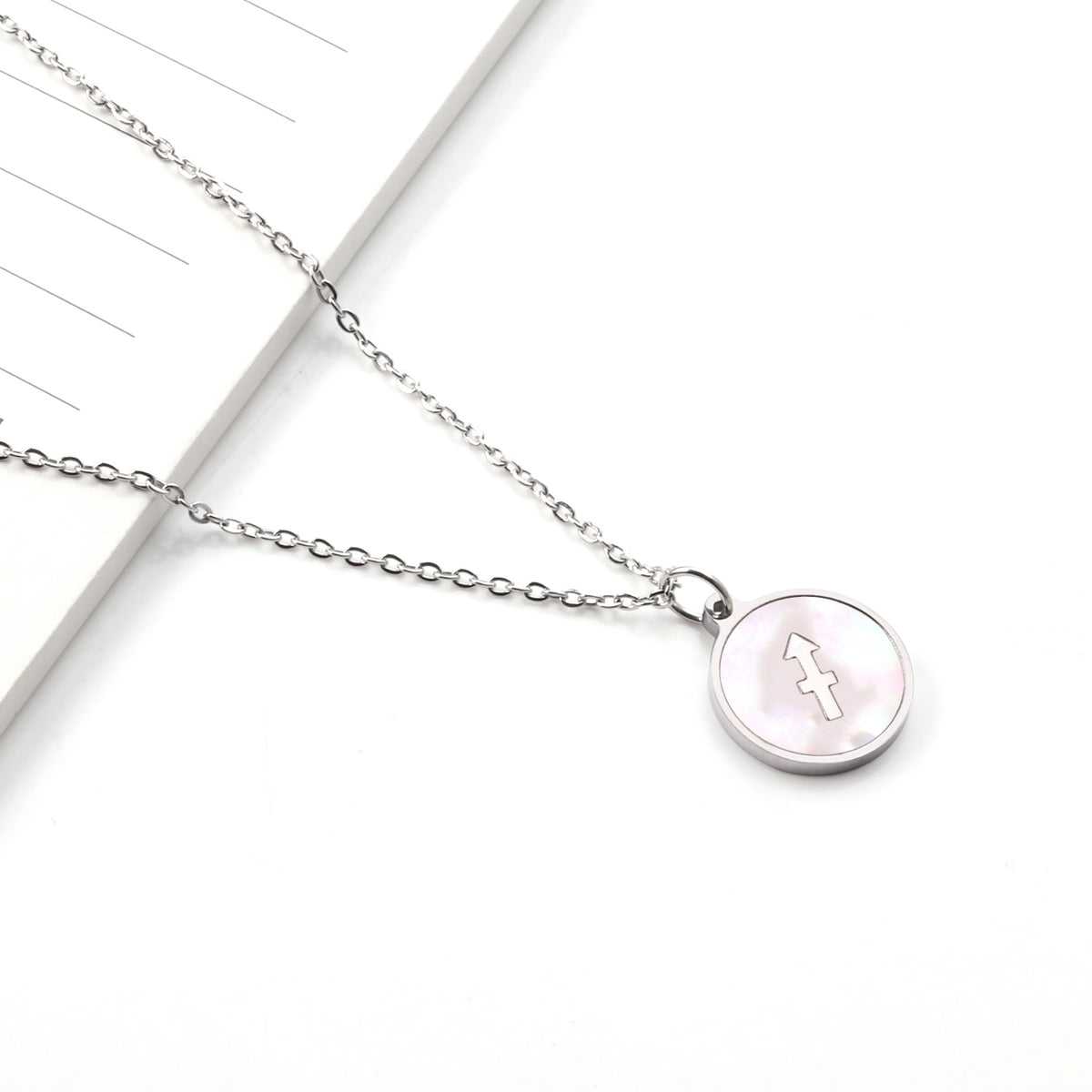Engravable Zodiac Necklace - Silver