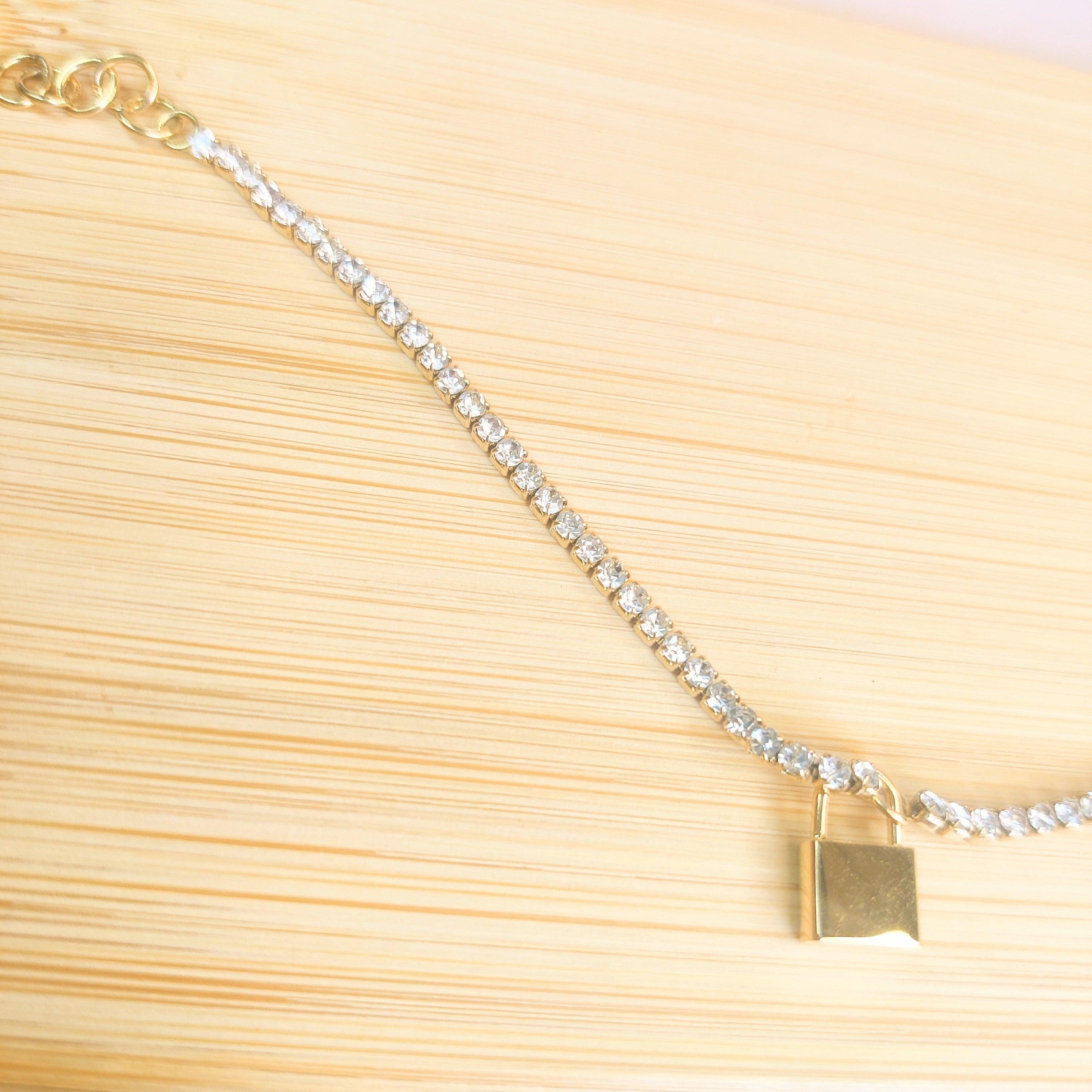 Sparkly Lock Bracelet