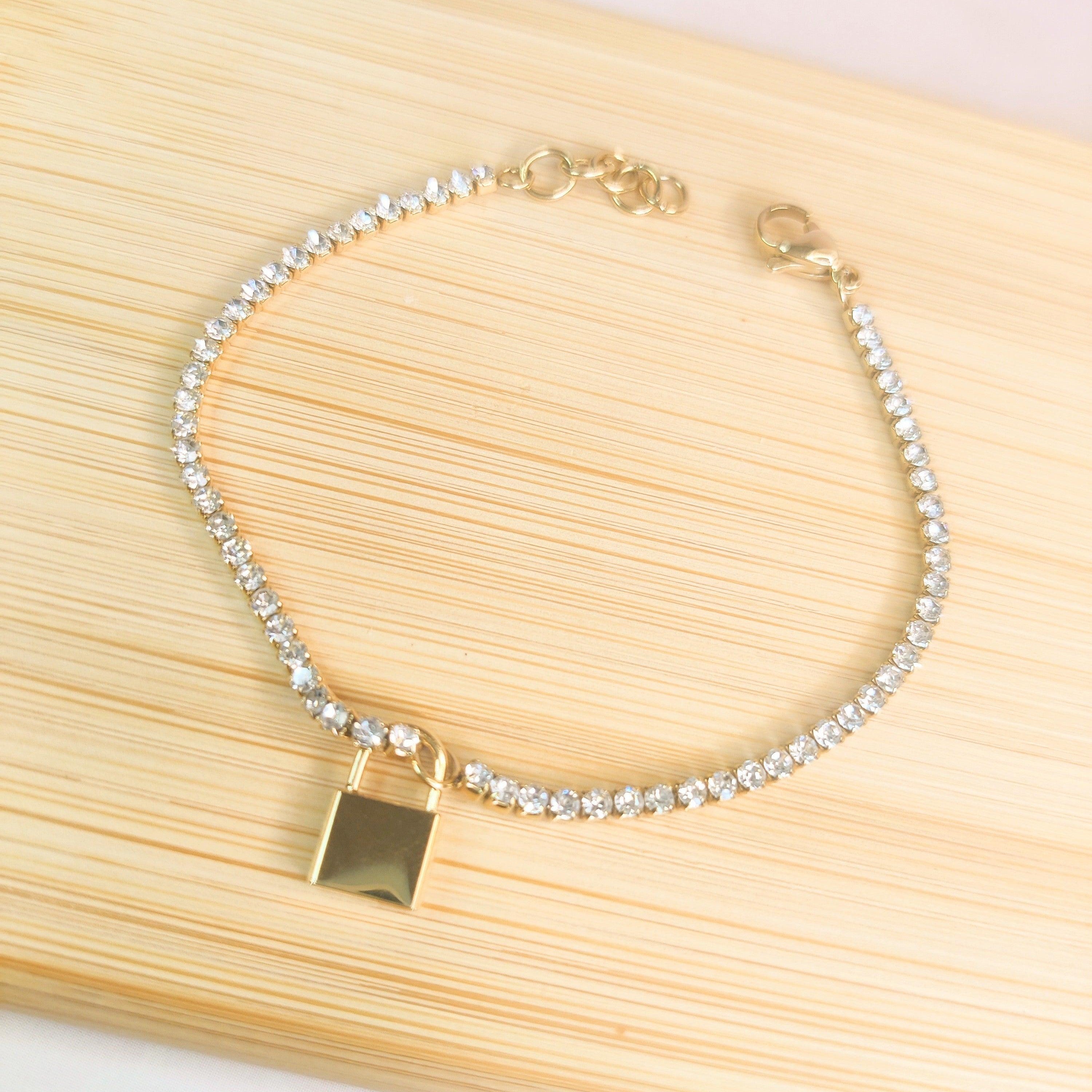 Sparkly Lock Bracelet