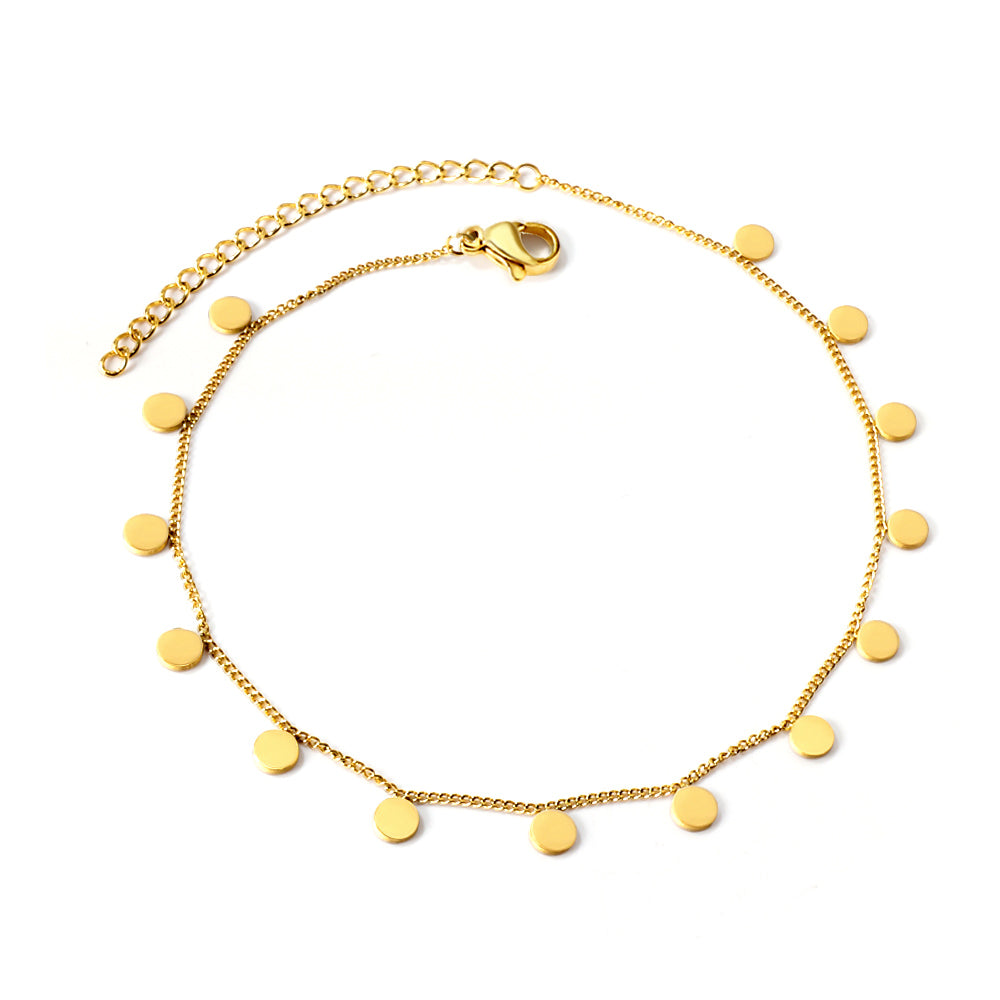 Disc Tassel Anklet