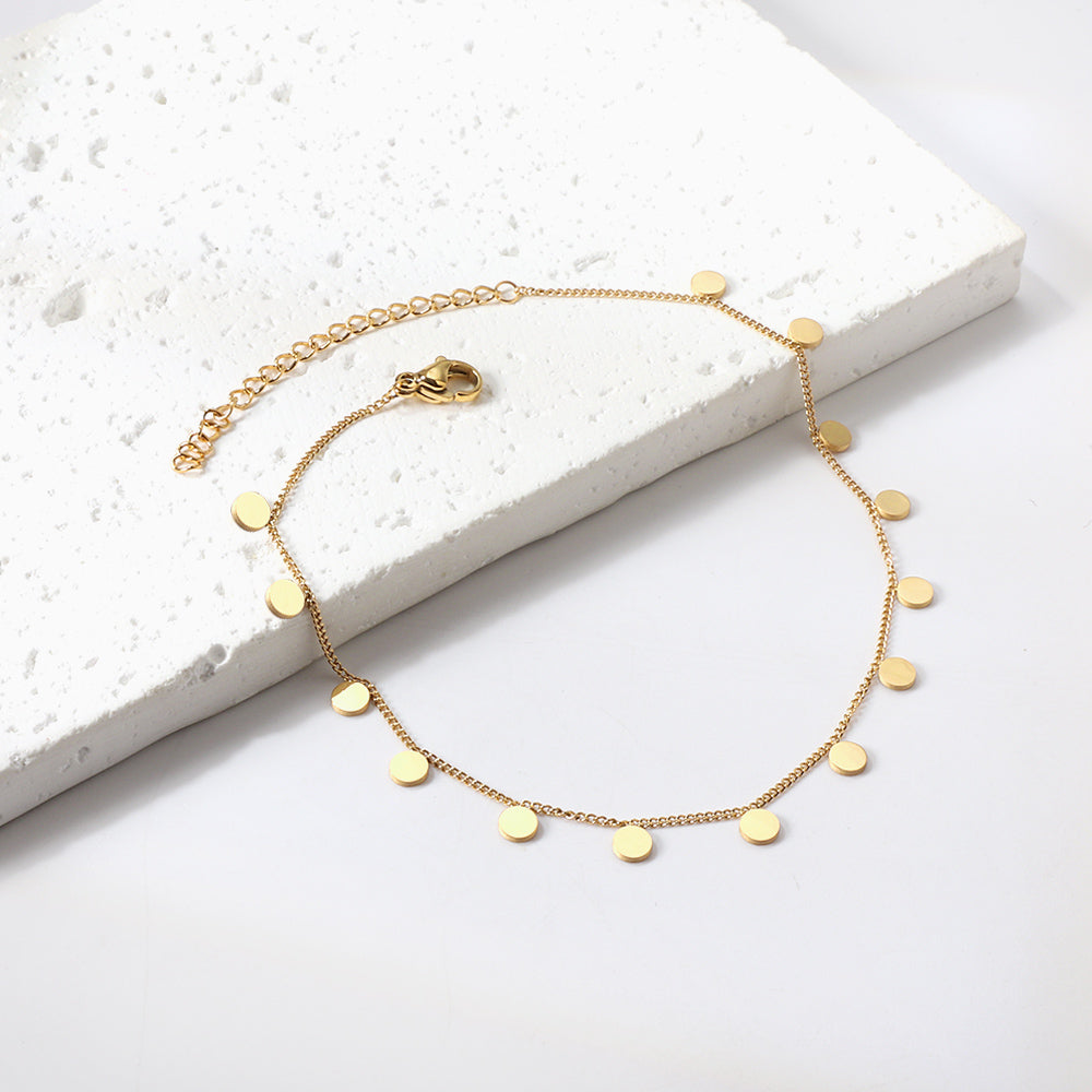 Disc Tassel Anklet