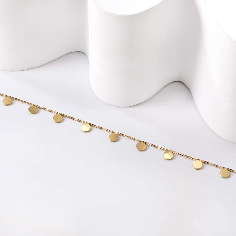 Disc Tassel Anklet