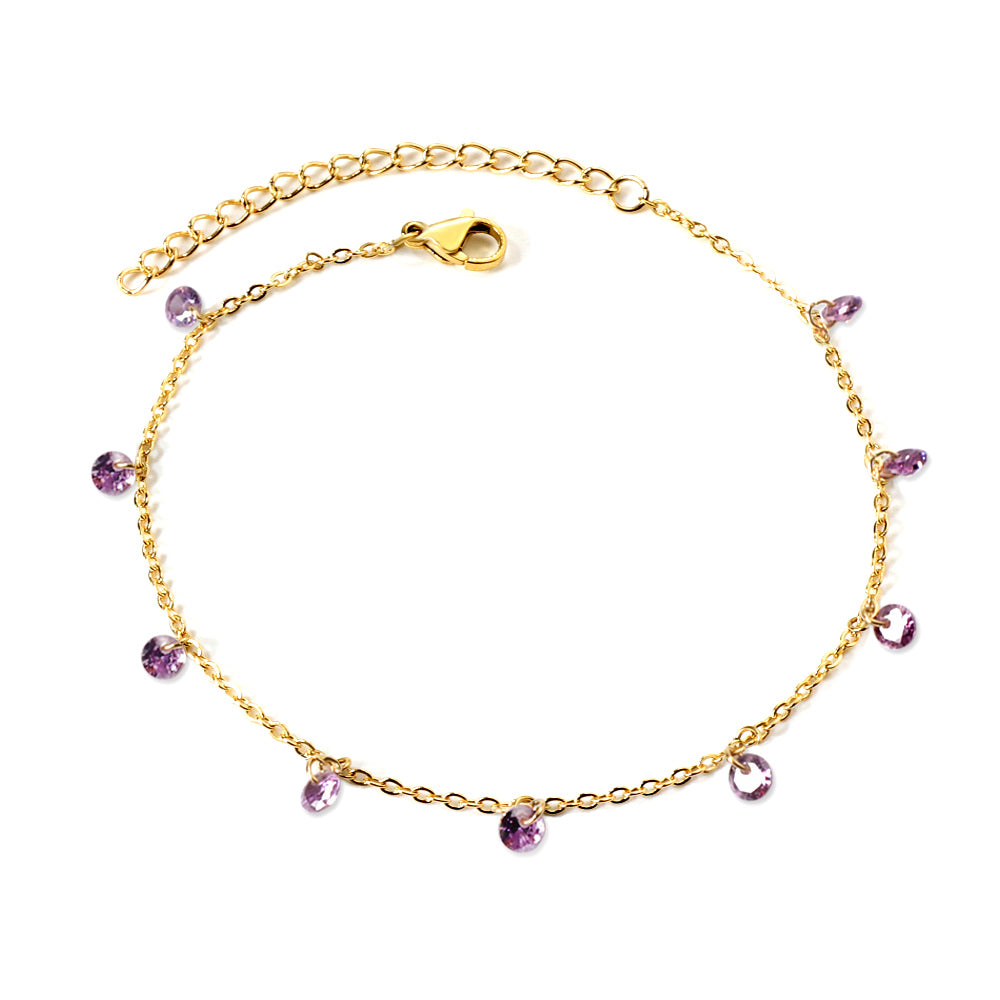 Zia Sparkle Anklet - Purple